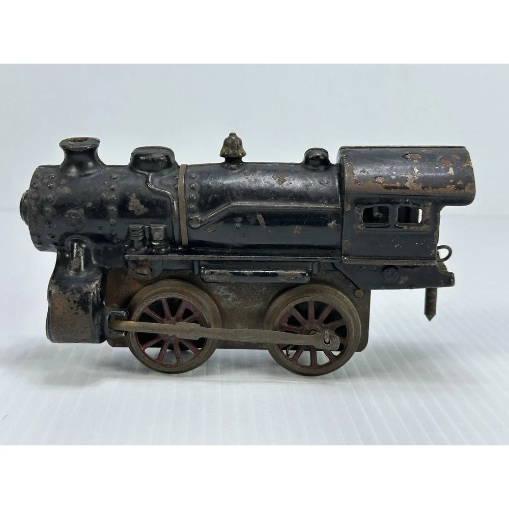 Antique Cast Iron‎ Toy Windup Train Locomotive Grill Broken